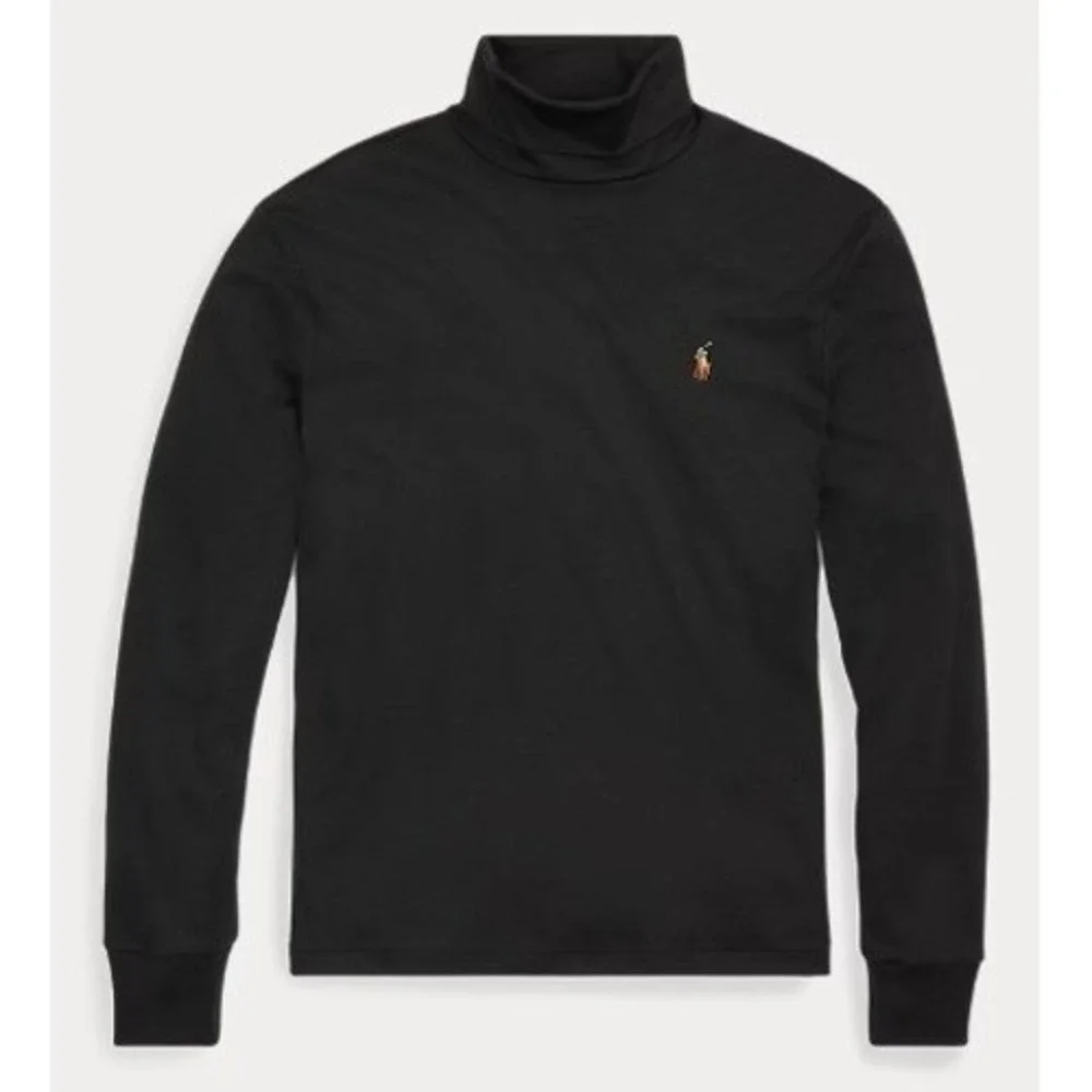 Polo Ralph Lauren Mens XXL Interlock Cotton Turtleneck Shirt Black NWT